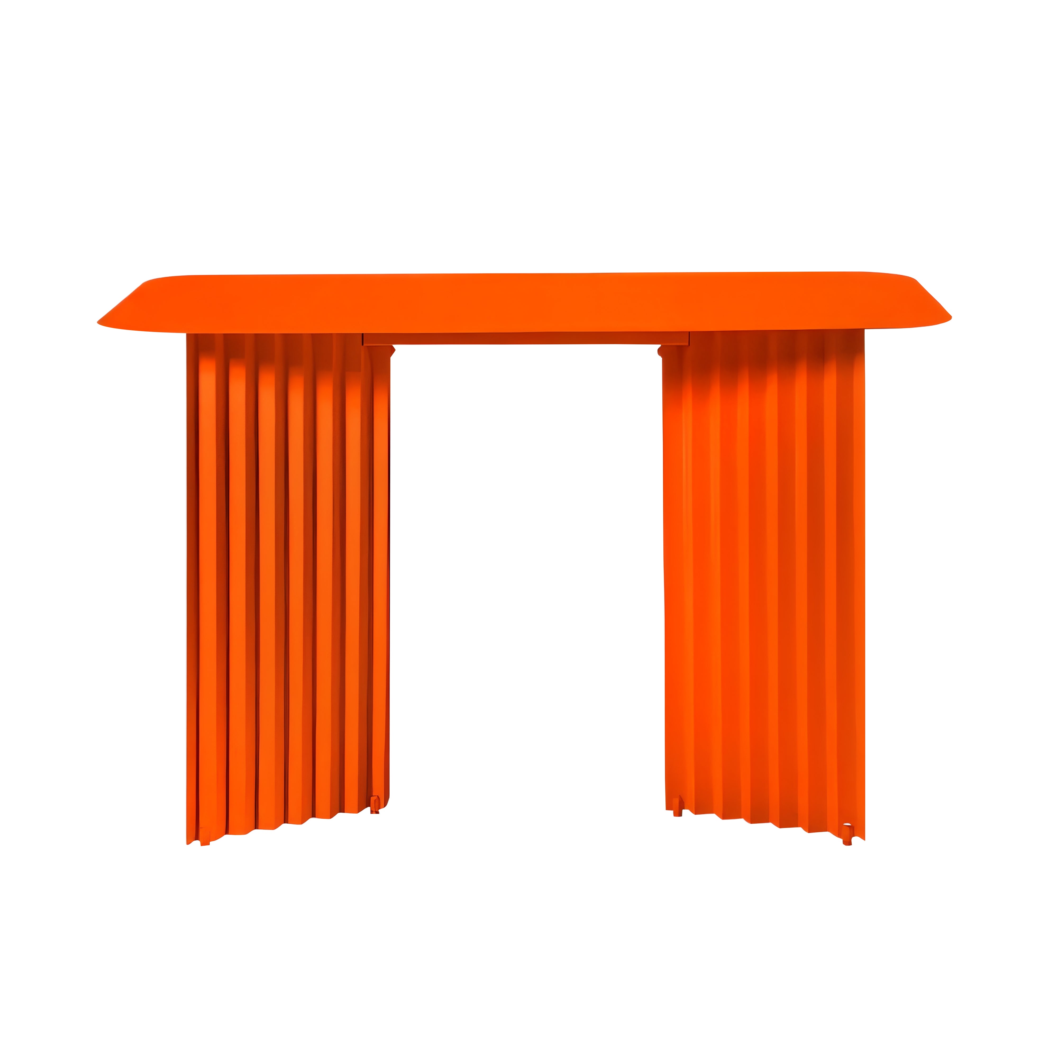 Plec Desk: Steel + Pure Orange