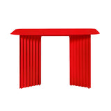 Plec Desk: Steel + Traffic Red