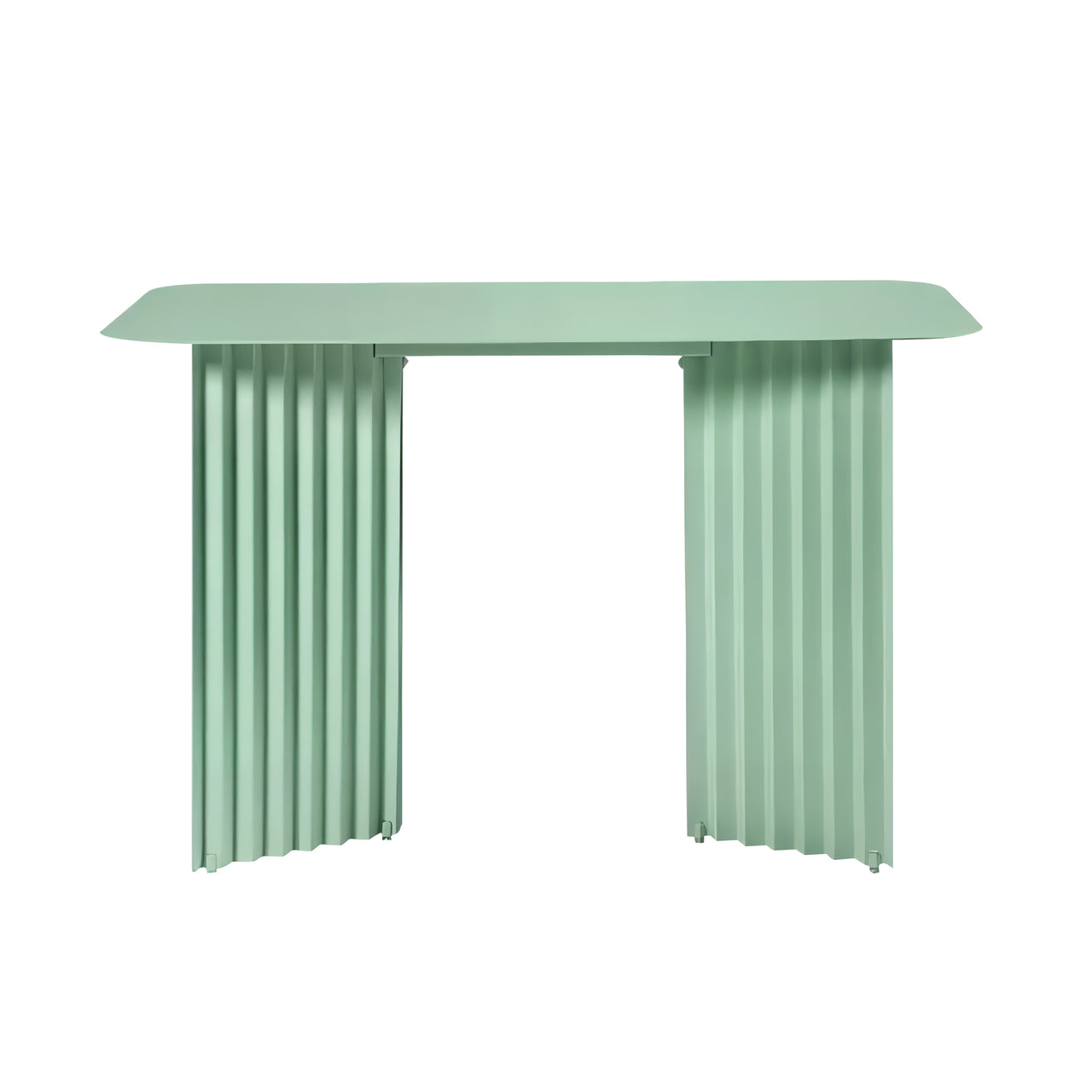Plec Desk: Steel + Warm Sage