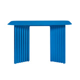 Plec Desk: Steel + Sky Blue