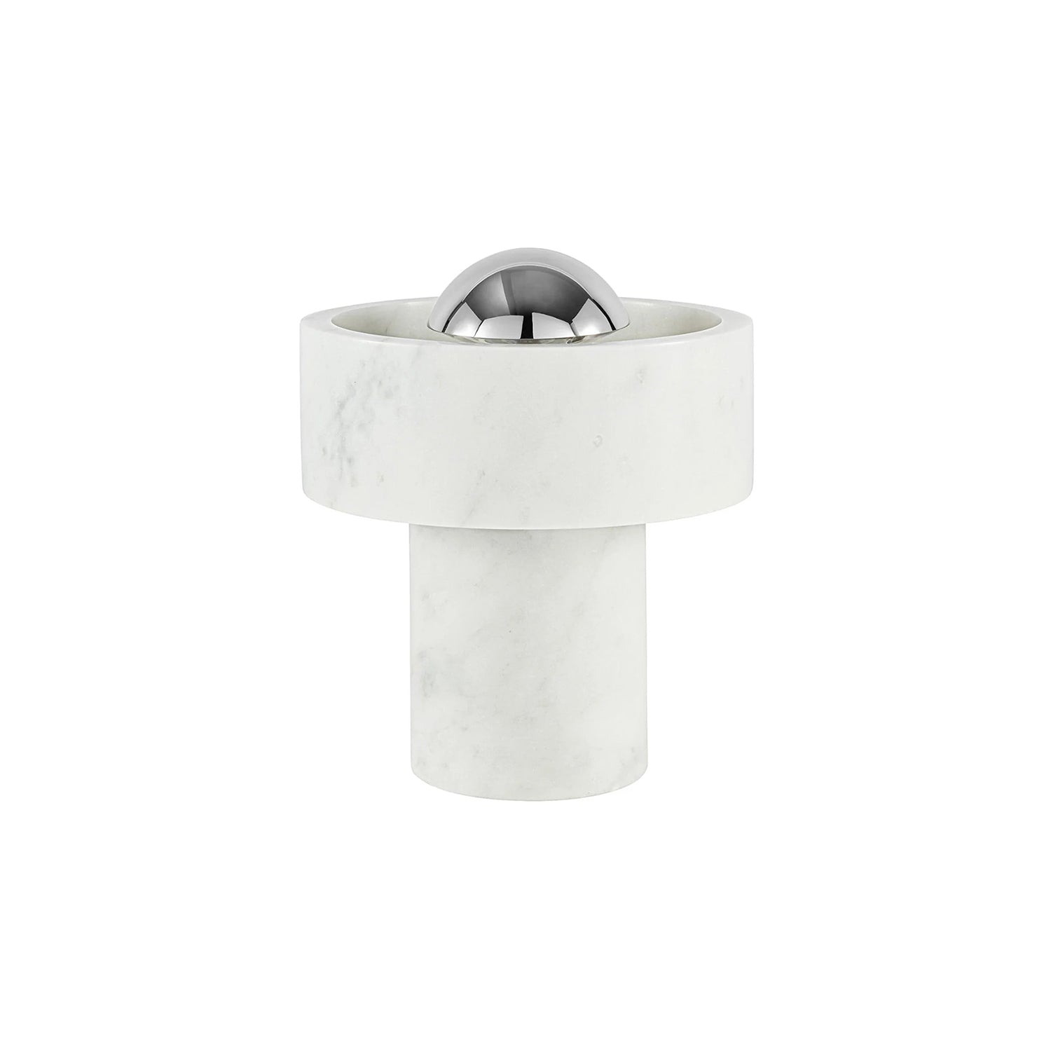 Stone Portable LED Lamp: Silver