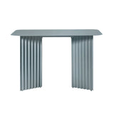 Plec Desk: Steel + Window Grey