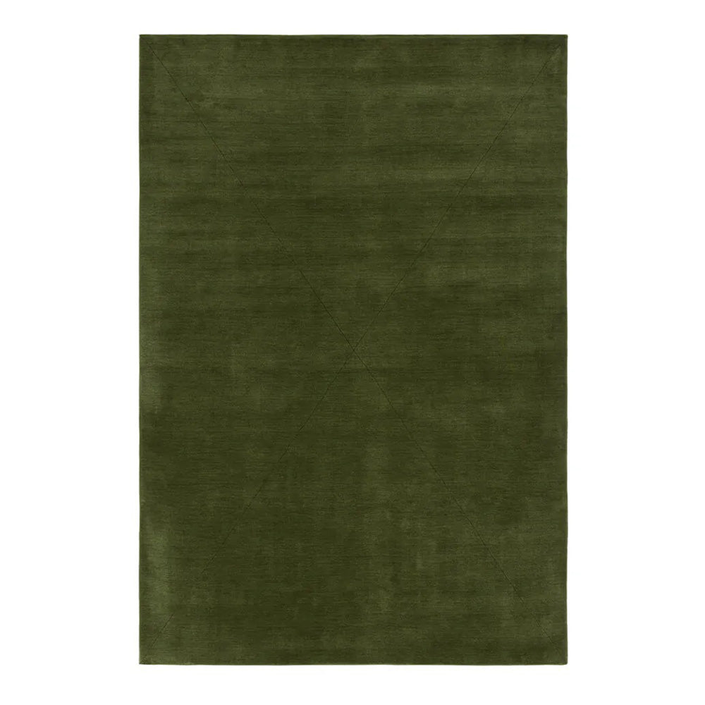 Salt Handloom Rectangle Rug: Medium + Forest