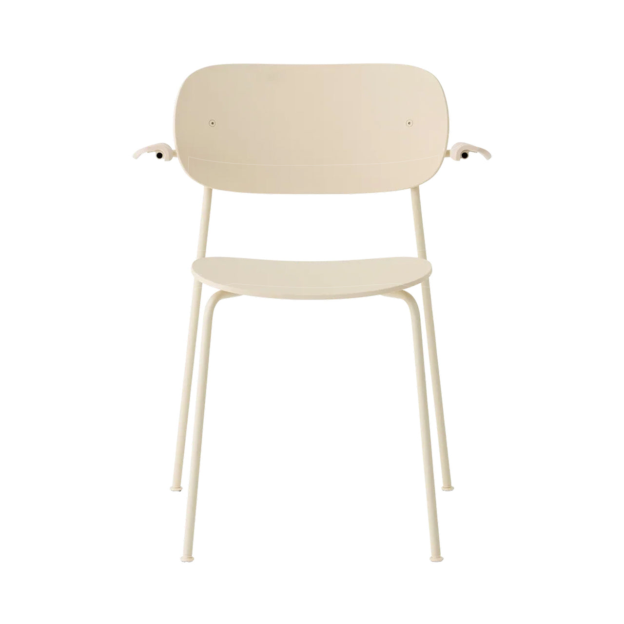 Co Outdoor Dining Chair: Quick Ship + With Armrest + Ivory