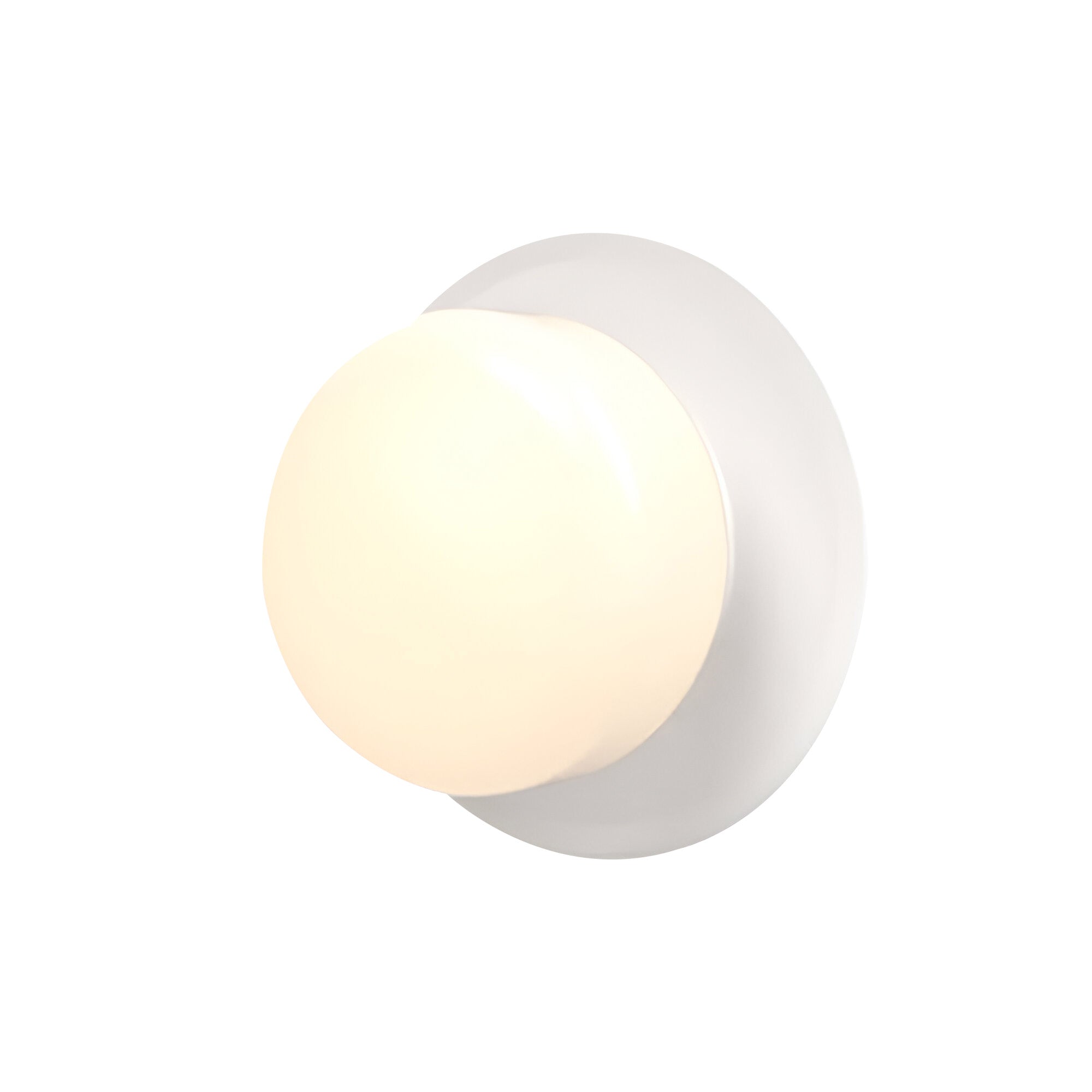Pastille Wall Lamp: Disc + Droplet + Matte White
