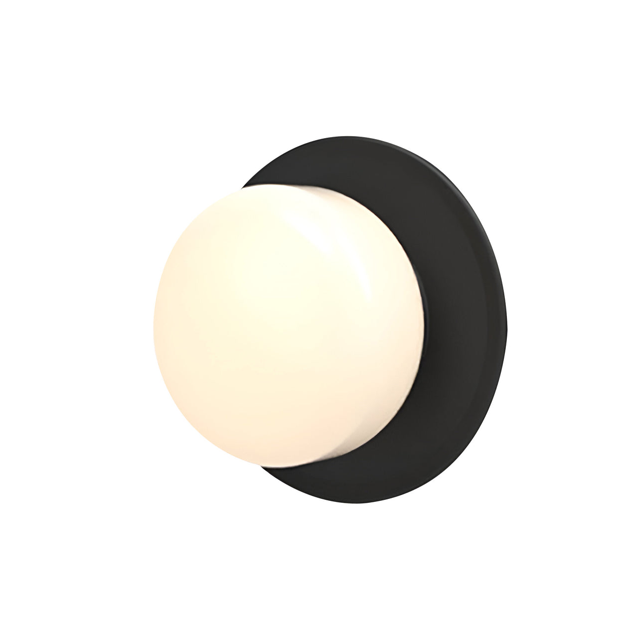 Pastille IP65 Wall Lamp: Disc + Droplet + Matte Black