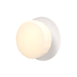 Pastille Wall Lamp: Disc + Faceted + Matte White
