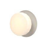 Pastille Wall Lamp: Disc + Faceted + Silk Grey