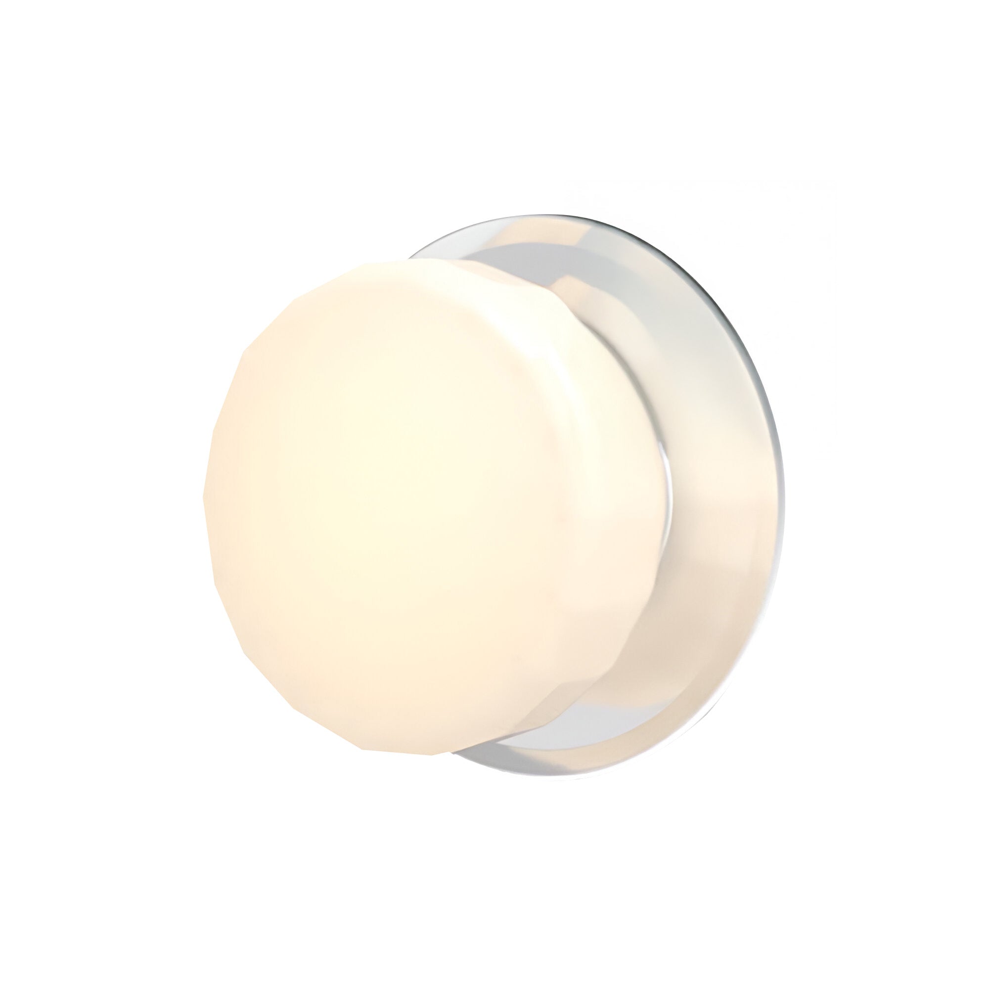 Pastille Wall Lamp: Disc + Faceted + Polished Chrome