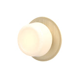 Pastille Wall Lamp: Disc + Ribbed + Satin Brass