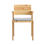 016 Maasto Dining Chair: Seat Upholstered + With Armrest + Matte Pine