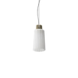 Ample Pendant: Long Fluted + Heritage Cream + Cable Suspension