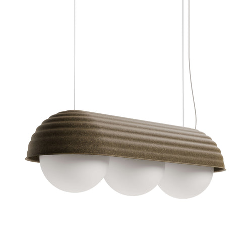 Bon Triple Pendant: Olive Green + White