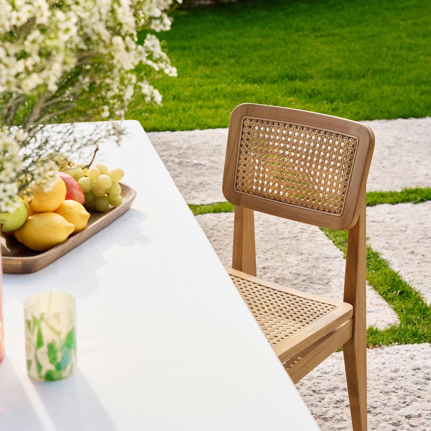 C-Dining Chair: Outdoor - French Cane