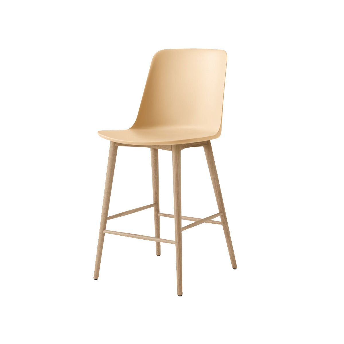 Rely Bar + Counter Highback Stool HW133 + HW128 + Counter (HW128) + Beige Sand + Oak