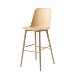 Rely Bar + Counter Highback Stool HW133 + HW128 + Bar (HW133) + Beige Sand + Oak