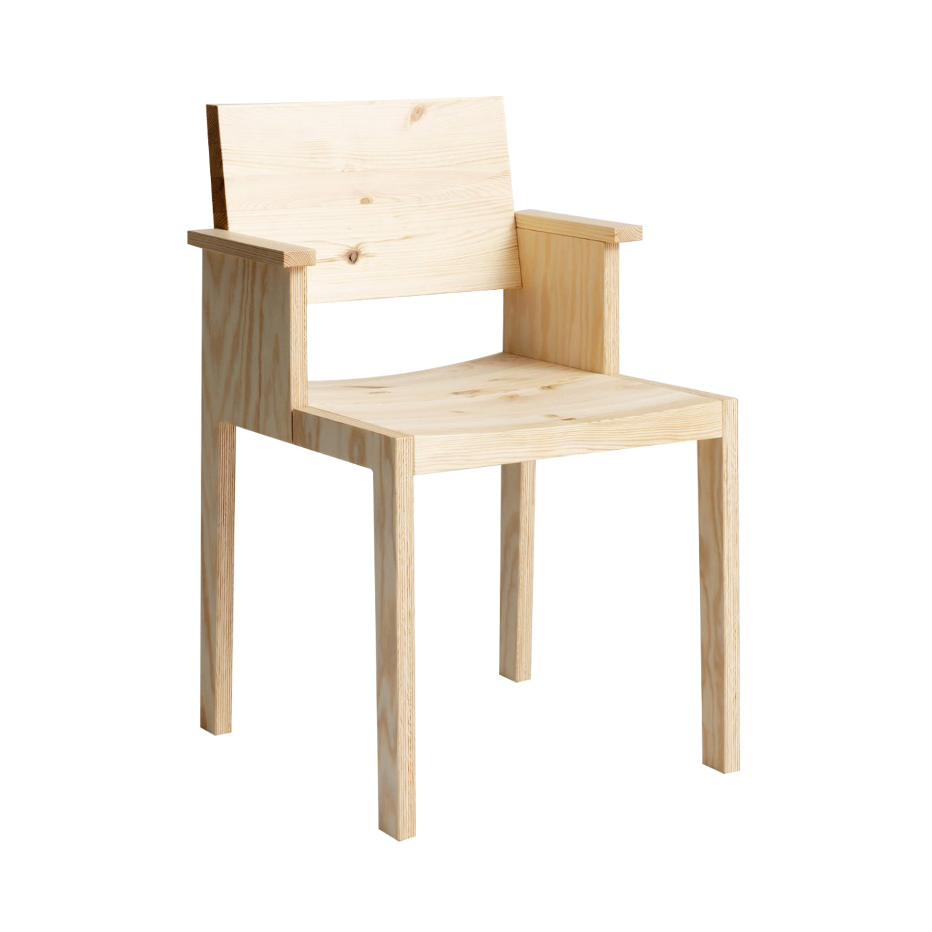 016 Maasto Dining Chair: With Armrest + Matte Pine