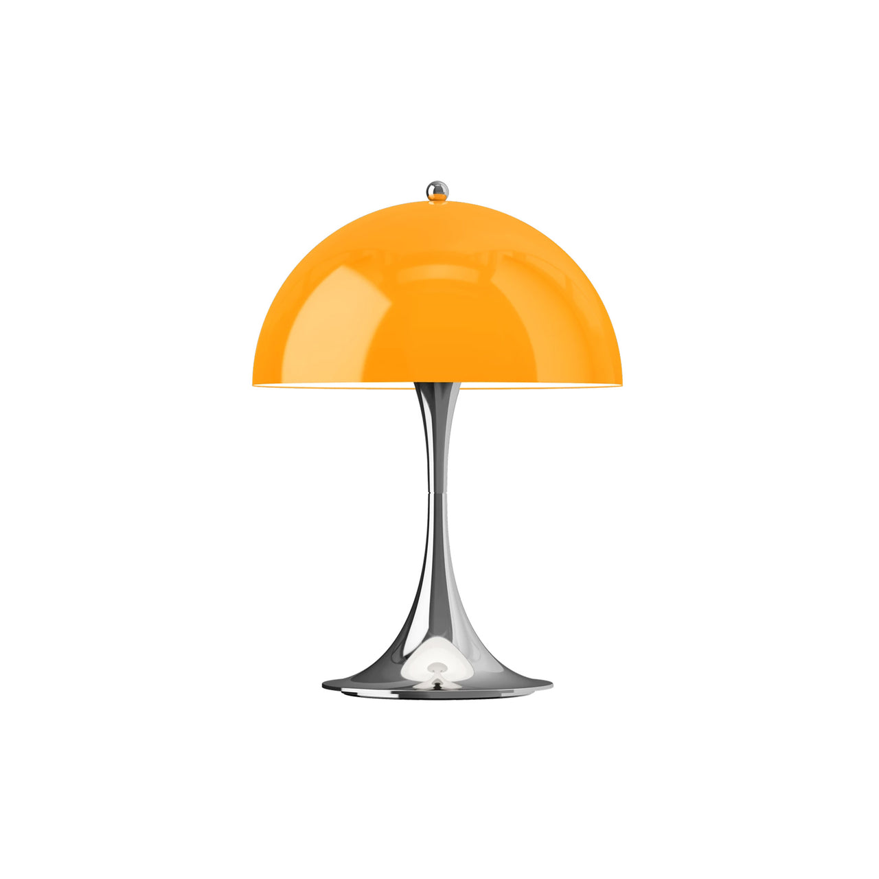 Panthella 250 Portable Lamp: Opal Orange + Chrome