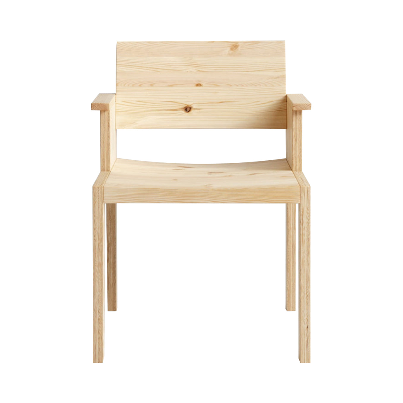 016 Maasto Dining Chair: With Armrest + Matte Pine