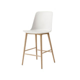 Rely Bar + Counter Highback Stool HW133 + HW128 + Counter (HW128) + White + Oak