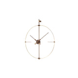 Mini Bilbao Premium Wall Clock: Brass + Walnut