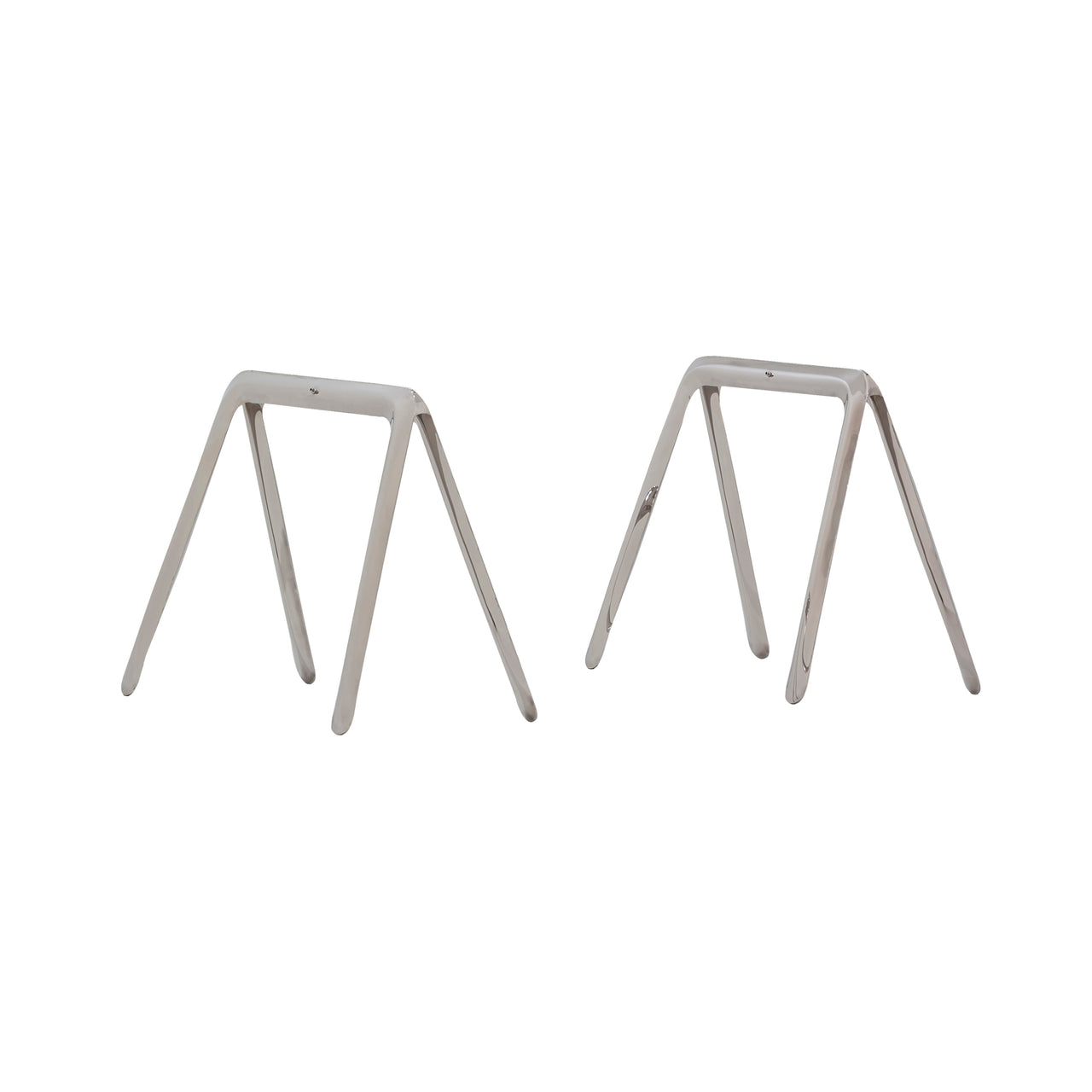 Koza Trestle Pair: Inox Polished Stainless Steel