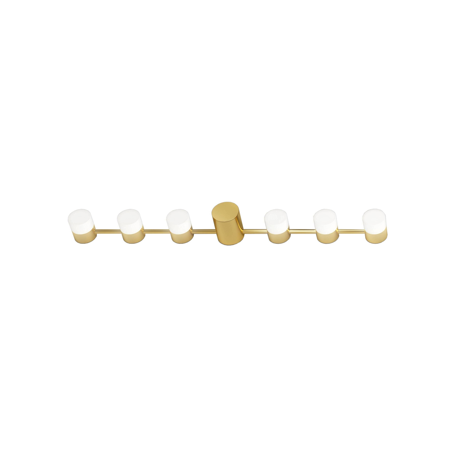 IP Backstage Wall Light: Linear 6 + Polished Brass