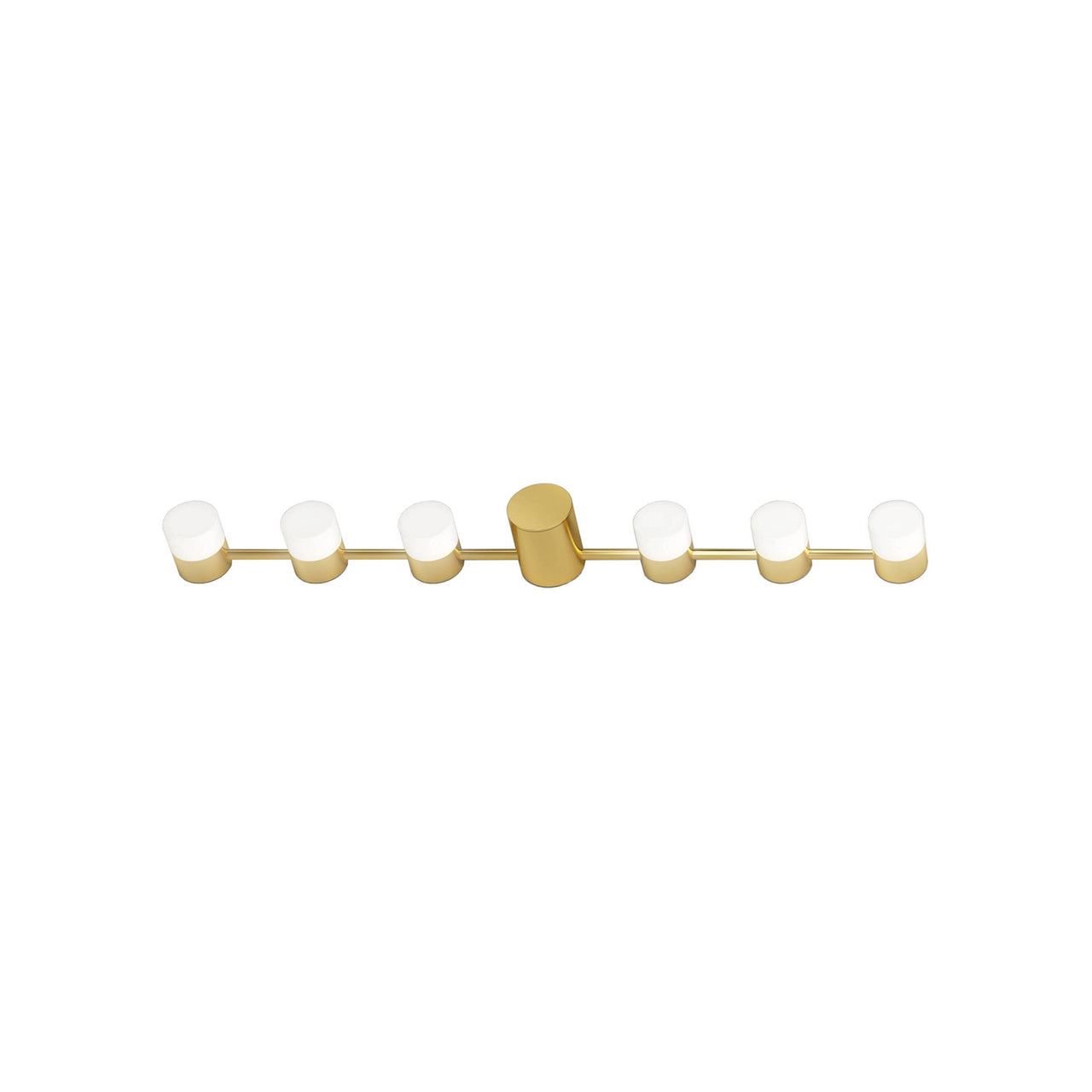IP Backstage Wall Light: Linear 6 + Polished Brass
