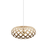 Kina Pendant Light: Extra Small + Bamboo + White + White