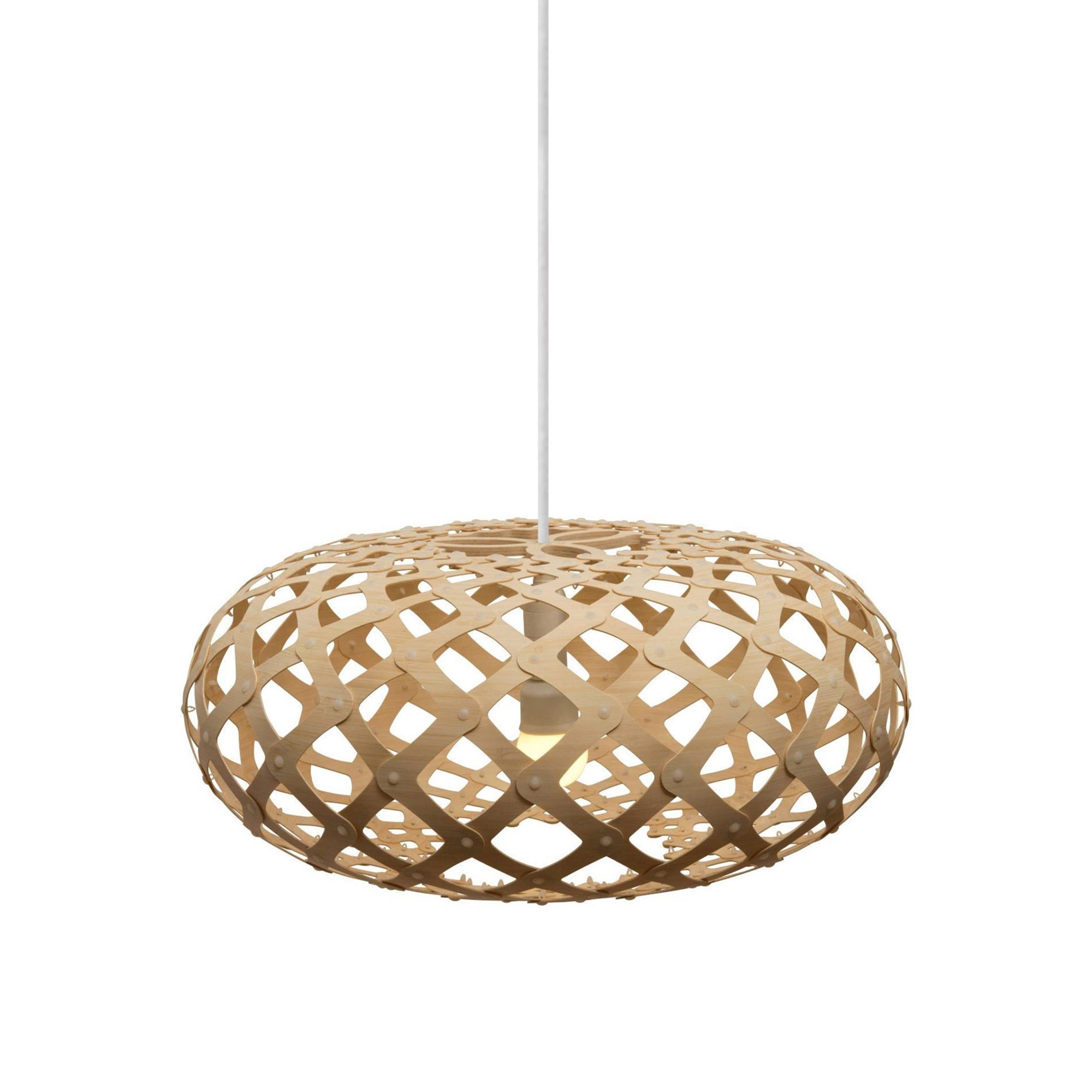 Kina Pendant Light: Large + Bamboo + White