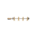 Wall Champions Coat Rack: Line of 4 - Gold