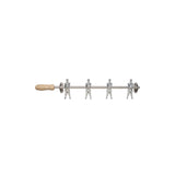 Wall Champions Coat Rack: Line of 4 - Sliver