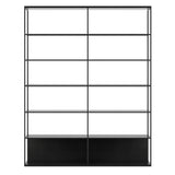 Literatura Open Shelf: Composition 3 + Ebony Stained Oak + Without Glider Shelf