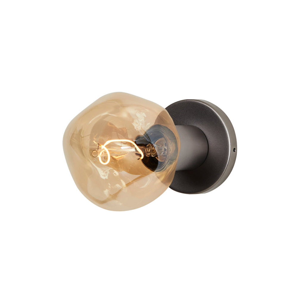 Lochan Wall Light: Graphite + With Voronoi I Bulb