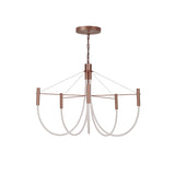 Paradoxe Chandelier: 5 + Chain + Satin Copper