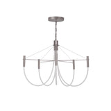 Paradoxe Chandelier: 5 + Chain + Satin Nickel