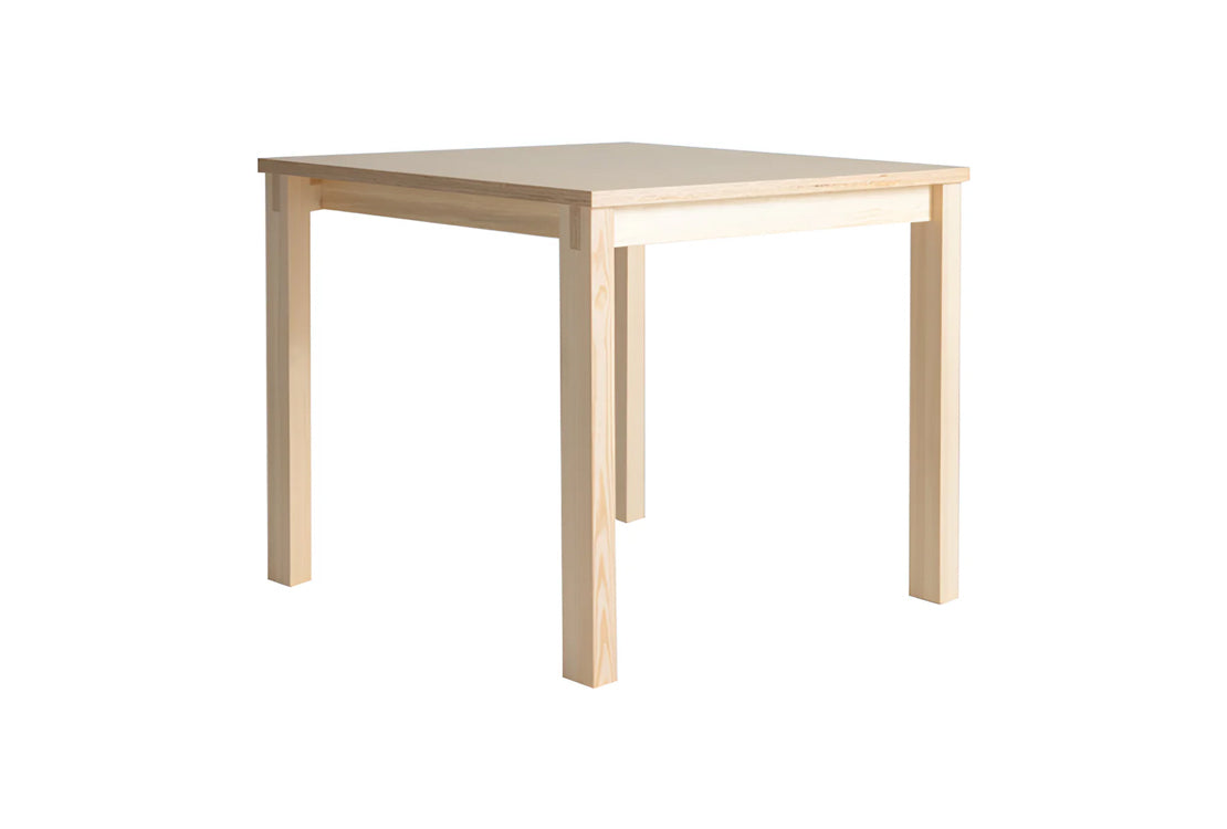 Wooden table on a white background