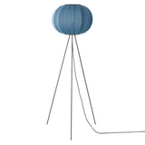 Knit-Wit Floor Lamp: High + Round 45 + Blue Stone