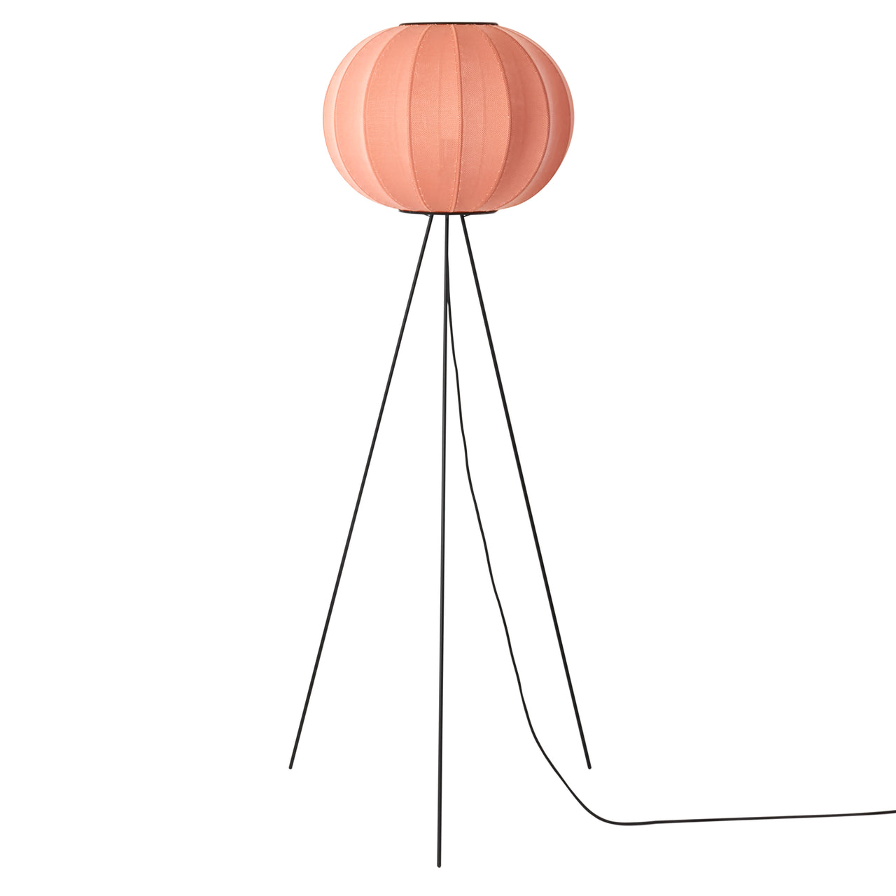 Knit-Wit Floor Lamp: High + Round 45 + Coral