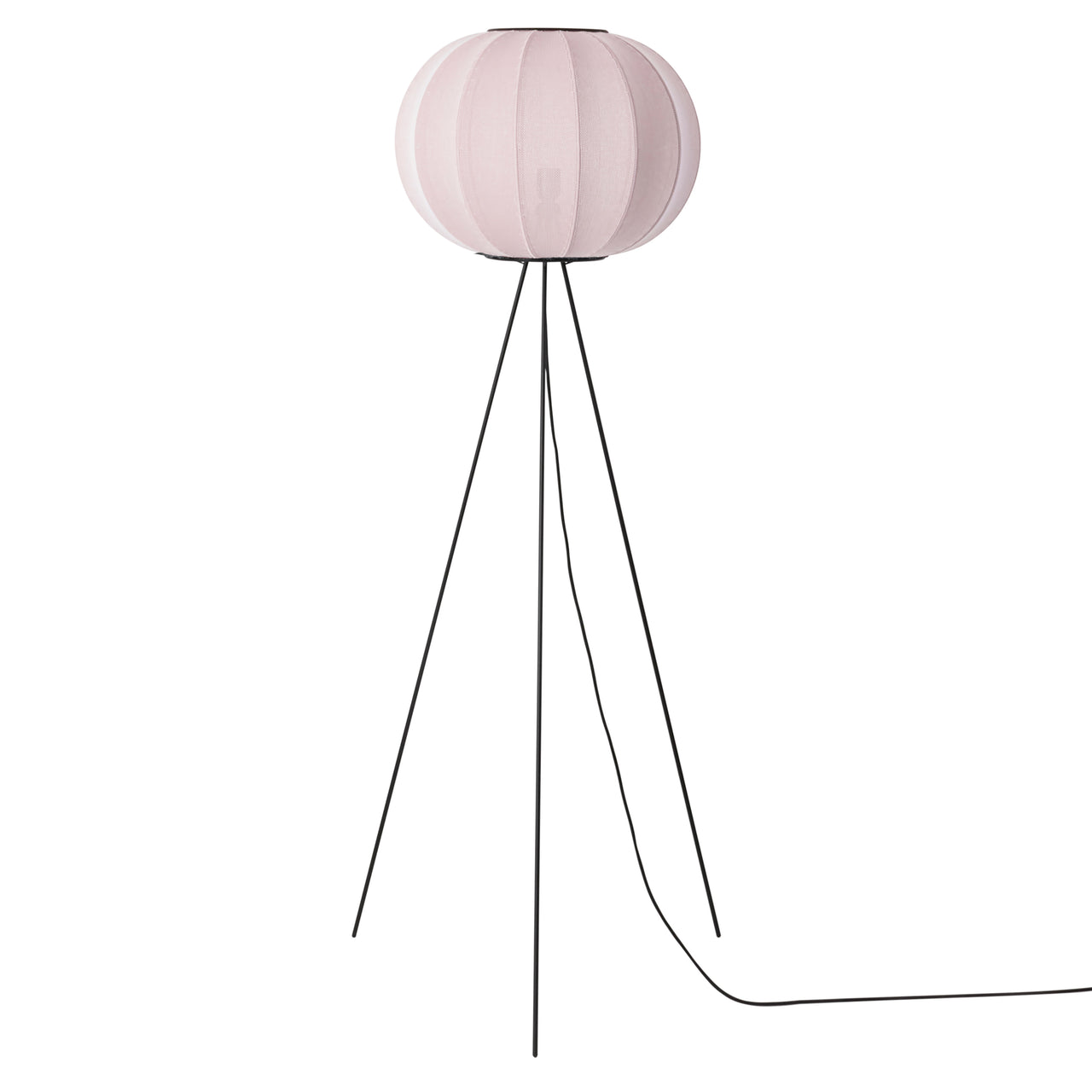Knit-Wit Floor Lamp: High + Round 45 + Light Pink