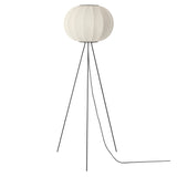 Knit-Wit Floor Lamp: High + Round 45 + Pearl White