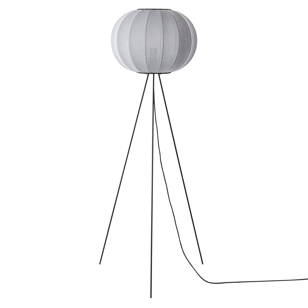 Knit-Wit Floor Lamp: High + Round 45 + Sliver