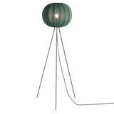 Knit-Wit Floor Lamp: High + Round 45 + Tweed Green