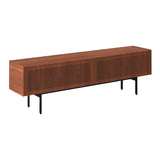 Malmö Technic Sideboard: Medium + Super-Matt Walnut + Black + Composition 3