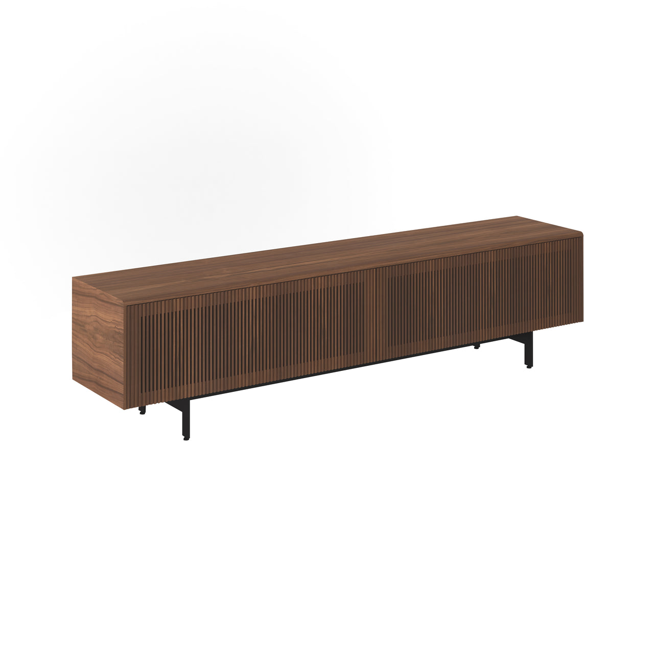 Malmö Technic Sideboard: Medium + Dark Stained Walnut + Black + Composition 2