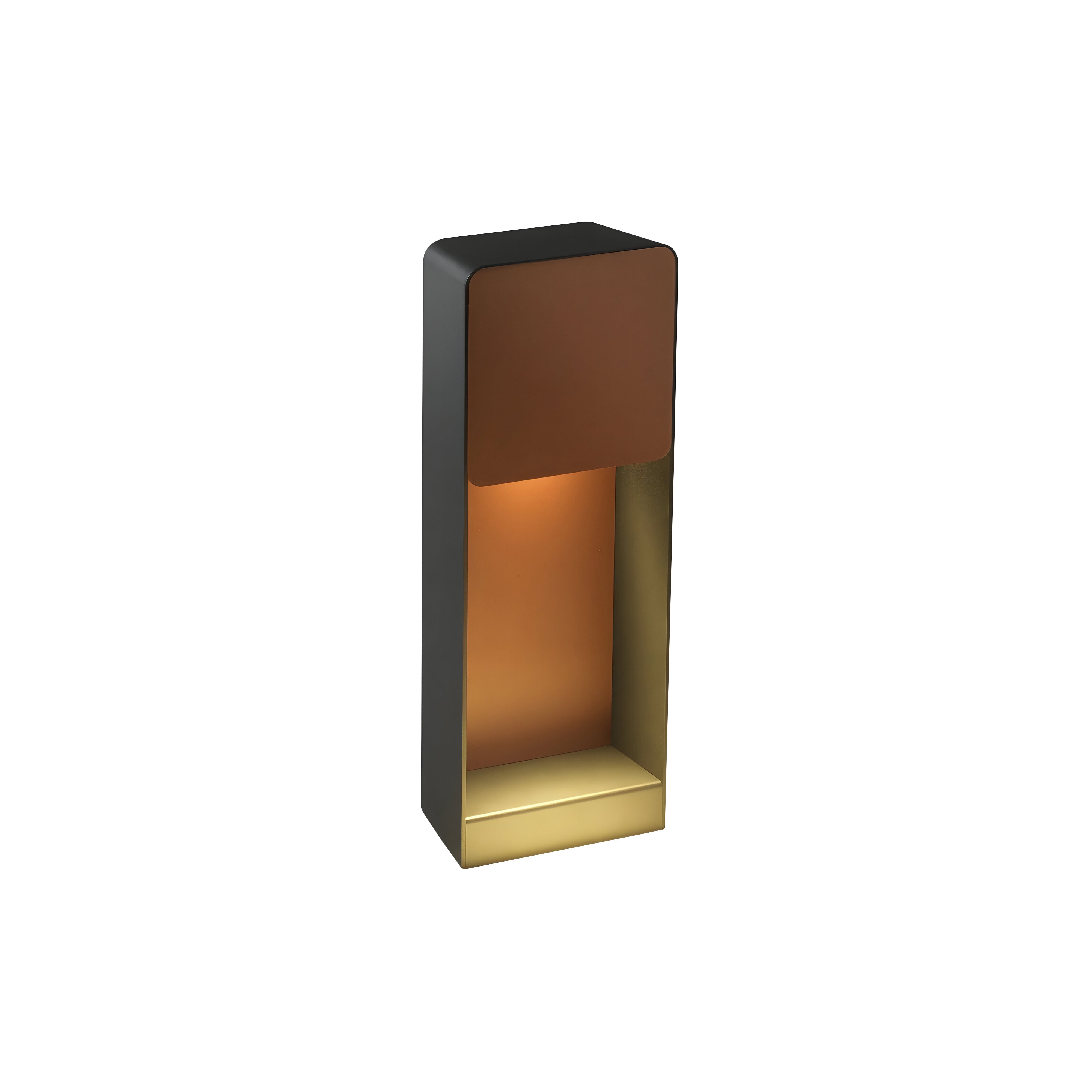Lab B Outdoor Bollard: Rust Brown