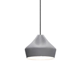 Pleat Box 24 Pendant Light: Grey + White