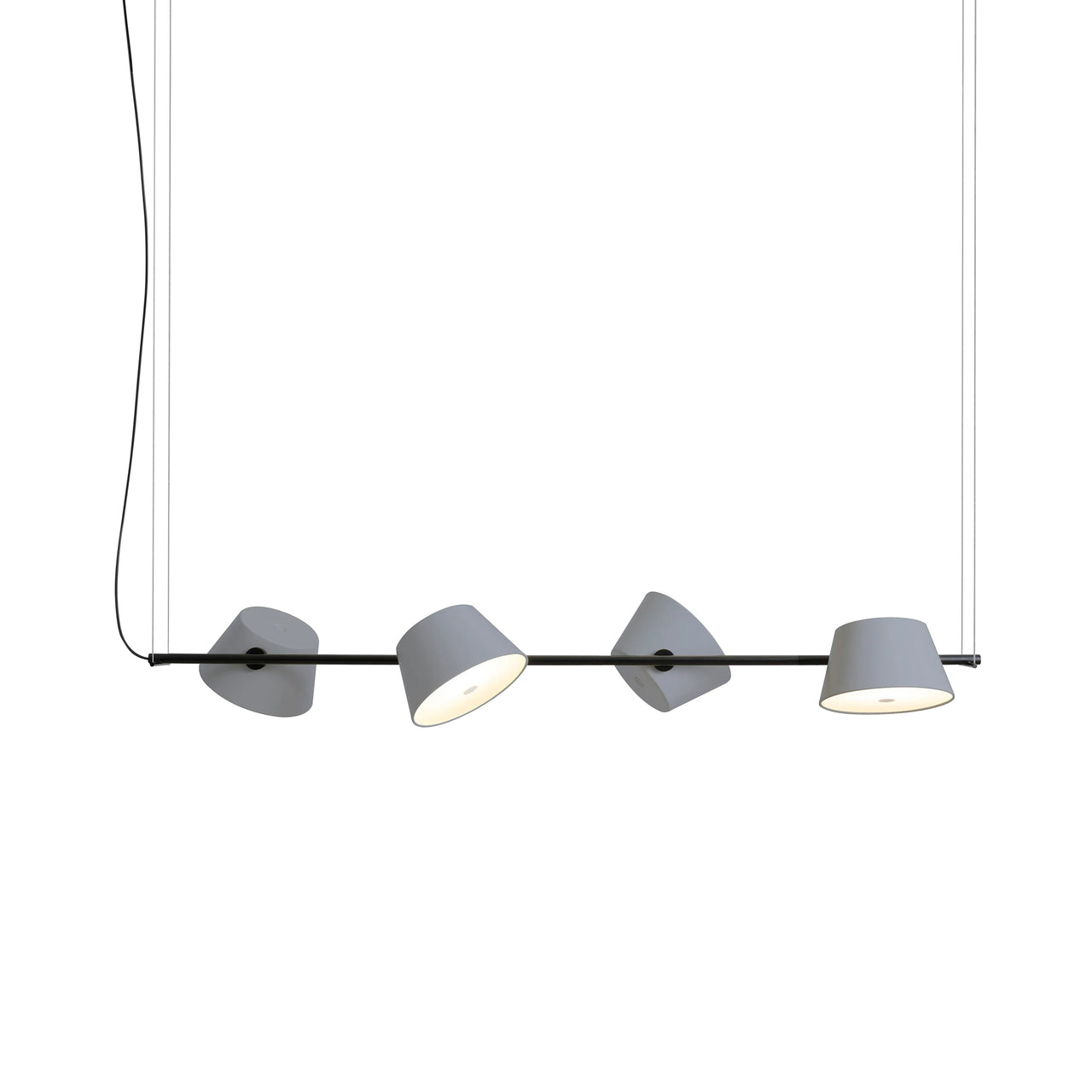 Tam Tam 4 Linear Pendant Light: Silver Grey