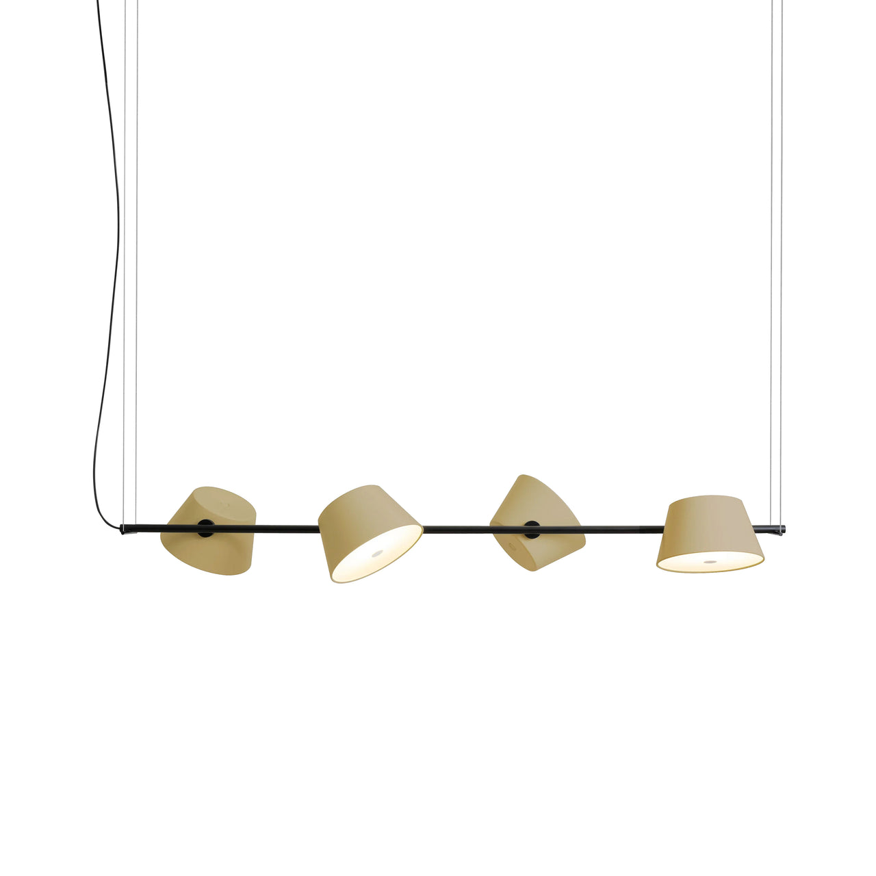 Tam Tam 4 Linear Pendant Light: Olive Yellow