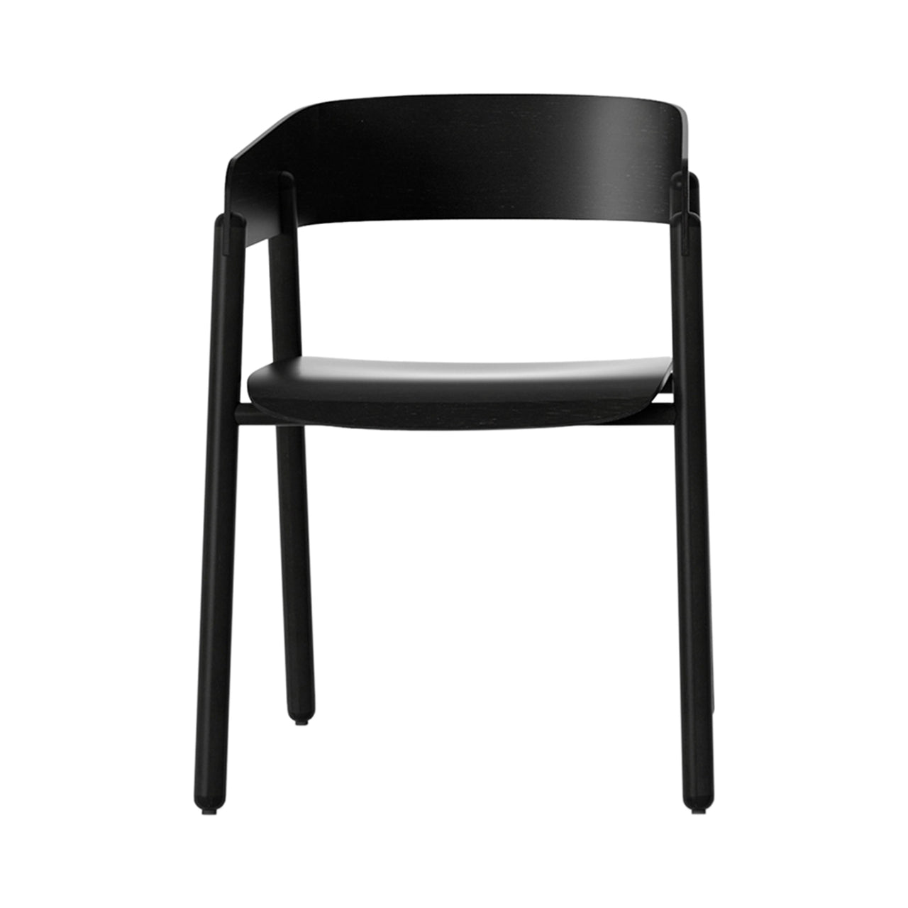 Mava Armchair: Ebony Stained Oak + Ebony Stained Oak